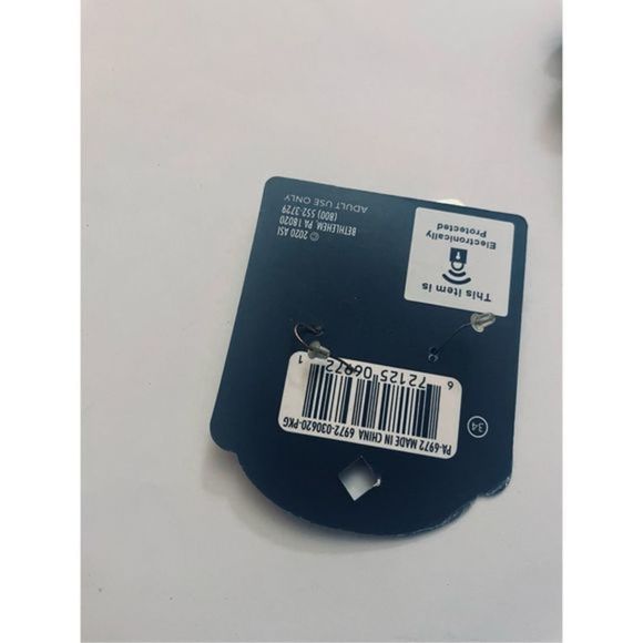 Cute WHITE GLITTER GOLD DANGLE EARRINGS - Picture 5 of 6